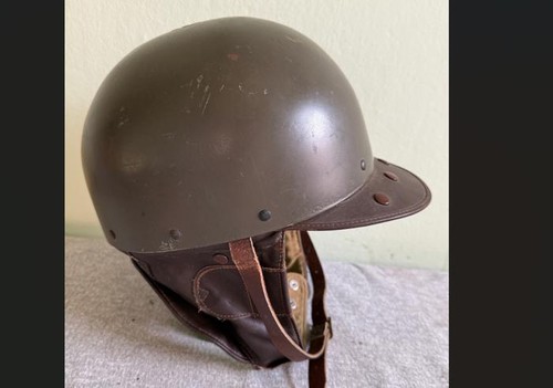 Vecchio casco moto militare - casco,
