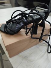 Sandali In Pelle Neri N.35