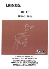Honda Tiller FE500 & F501 Manuale operatore FE 500 F 501
