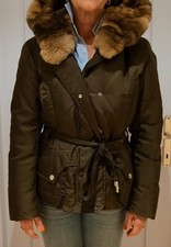 Piumino invernale MAX MARA Weekend verde militare con pelliccia - Taglia 44 IT