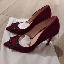 Scarpe Fabio Rusconi Velluto Rosso Scuro nuove n.37 - tacco 10,5 cm