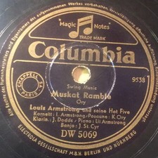 SCHELLACK Louis Armstrong & His Hot Five Cornet Chop Suey / Muskat Ramble