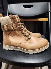 Tan Combat Ankle Boots Women