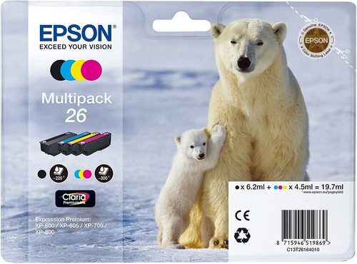Cartuccia epson orso polare - 26,