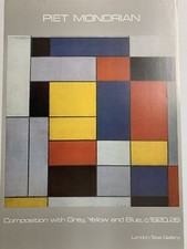 Piet Mondrian, composition with grey, yellow and blue,  tate gallery poster