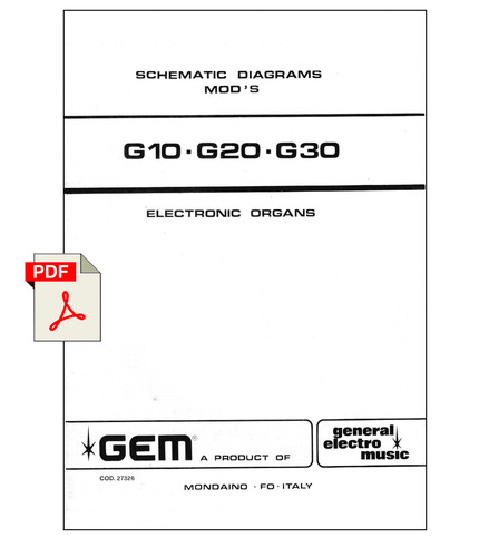 Gem g10 g20 g30 service - g20, manual
