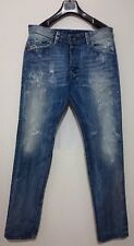 DIESEL JEANS BLUE EYECONS 2013/2 EDITION BLU UOMO TAGLIA 33 APPLICAZIONI PELLE