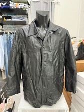 Vera Pelle Giacca In Vera Pelle Uomo Man Tg52 Nero AM10