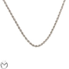 Collana in oro bianco 18 Kt 750 maglia corda -690/ST-