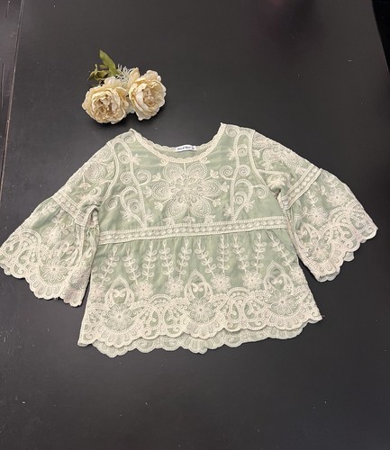 Camicetta ana rose verde - &,