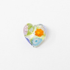 Perla cuore in vetro di Murano