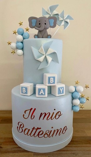 Torta scenografica celeste - torta,