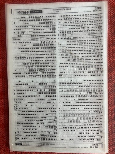 Quattro letraset lettere - letraset,