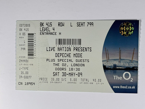 Depeche mode ticket complete - mode,