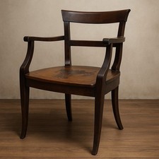 ANTIQUARIATO SEDIA  PER STUDIO IN NOCE DI FINE '800 - OTTIME CONDIZIONI 