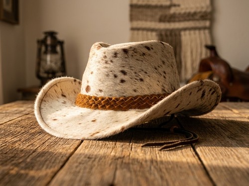 Cappello pelle mucca - cappello,