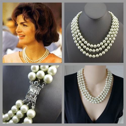 Collana perle bianche kjl - perle,