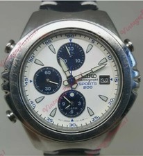 Raro SEIKO Chronograph Sports 200 Quarzo Giugiaro Design Cal.7T32