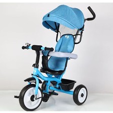TRICICLO PASSEGGINO PER BAMBINO CON PARASOLE E CAMPANELLINO TRICO FUNNY