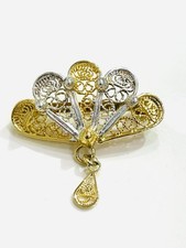 925 Silver Filigree Brooch