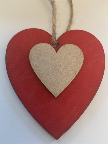 Cuore legno rosso - legno,