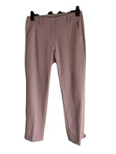 Pantaloni a sigaretta MaxMara rosa scuro pura lana nuovi New Weekend UK 12
