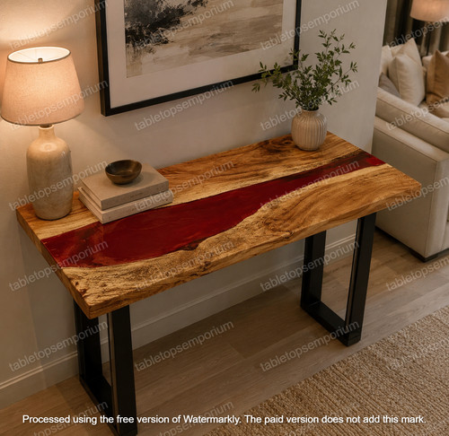Tavolo consolle legno bordo - consolle,