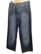 Enyce Jeans Uomo 34 baggy gamba larga Denim Skater Hip Hop anni 90 Vintage