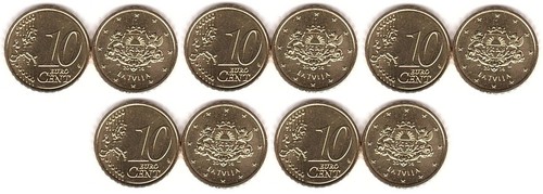 Latvia pcs 10 cent 2014 - latvia,