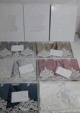 Tris Centrini in Velluto con Pizzo Rebrodè Lavorazione artigianale Made in Italy