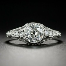 Vintage 1.80 KT Diamanti Finti
