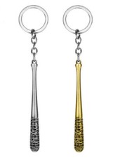 PORTACHIAVI AUTO CON CIONDOLO MAZZA DA BASEBALL ORO /ARGENTO MOTO BORSA ZAINO