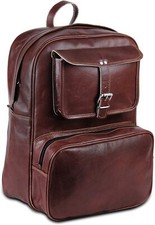 Zaino Laptop In Vera Pelle Vintage Per Viaggio Ufficio Casual