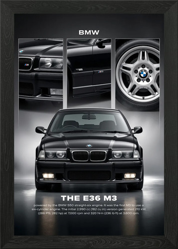 Bmw e36 poster arte - e36,