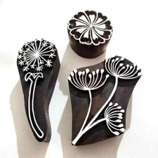 Set di 3 timbri in legno per