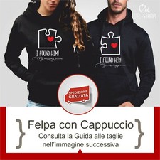 Felpe Coppia Cappuccio Puzzle