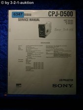 Manuale Di Servizio Sony CPJ D500 PROIETTORE LCD (#6347)