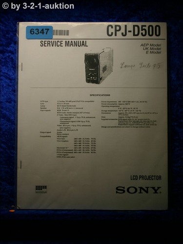 Manuale servizio sony cpj - di,