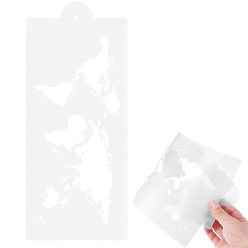 Formine mappamondo stencil - formine,