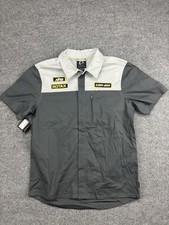 Can-Am Pit Shirt Mens Medium Charcoal Short Sleeve Garage Work BRP XPS Rotax