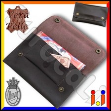 portatabacco BRAVO REX Vera Pelle astuccio PORTA TABACCO CARTINE•