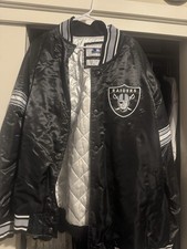 Giacca Bomber Raiders Starter NFL Raso Vintage Taglia XL