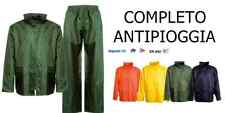 SET COMPLETO GIACCA PANTALONE ANTIPIOGGIA ANTI VENTO IMPERMEABILE 100%