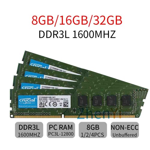 Per crucial 32gb 16gb - 32gb, 8gb