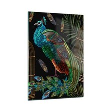 Quadro su Vetro 50x70cm Pavoni