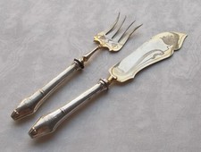 *RAR* Set Di Posate Grande In Stile Liberty Per Pesce In Argento 800