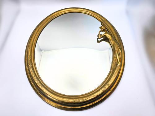 Vintage art nouveau style - nouveau, oval