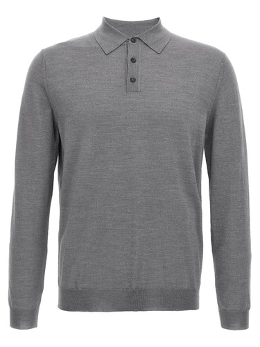 Polo zanone grigia cashmere - polo, in
