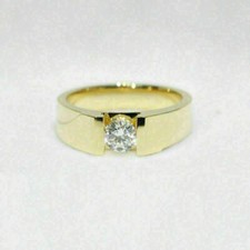 Round Moissanite Men's Wedding