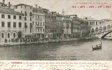 1902 VENEZIA Prima estrazione Lotto LOTTERIA Riva Vin crollo Loggetta Cartolina